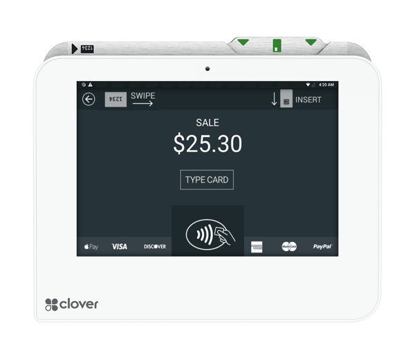 Clover Mini accepting a payment