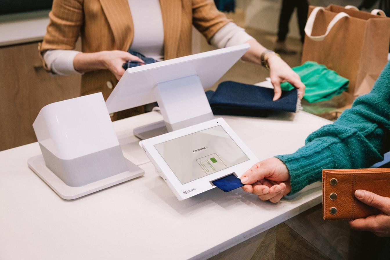 Clover Station Duo on the counter at a boutique